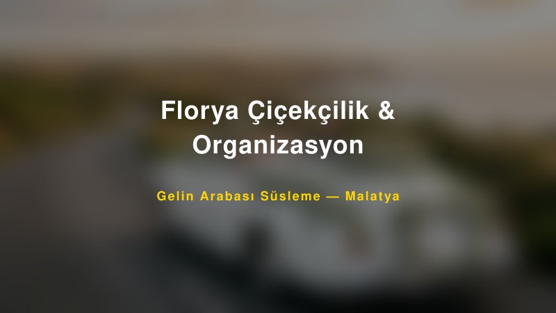 Florya Çiçekçilik & Organizasyon ile Trend Gelin Arabası Yazıları ve Konseptleri — 1