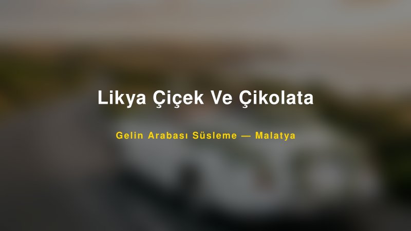 Likya Çiçek Ve Çikolata ile Trend Gelin Arabası Yazıları ve Konseptleri — 1